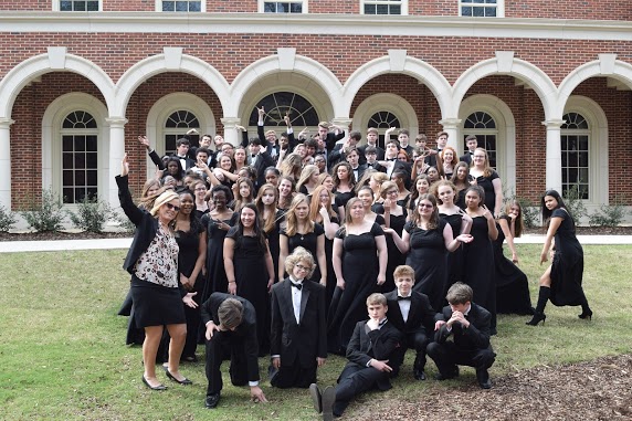 Show choir participating in community festival